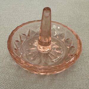 Pink Glass Ring Holder